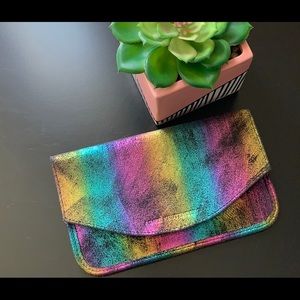 Aimee Kestenberg rainbow shimmer wallet